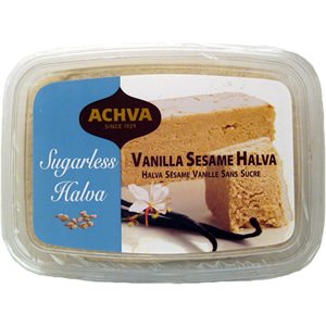 Achva Vanilla Kosher Sugar Free Sesame Halva, Pack of 2 logo