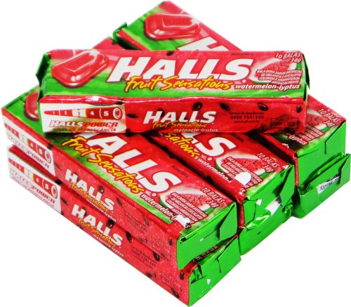 Adams – Halls – Fruit Sensations – Watermelon-lyptus Candy Drops – 1.20 Oz (multi-pack) | Fruit Sensations – Bala De Melancia-lyptus – 34g logo
