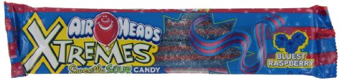 Airheads Xtremes Sour Candy, Bluest Raspberry, 2 Ounce (Pack of 18) logo