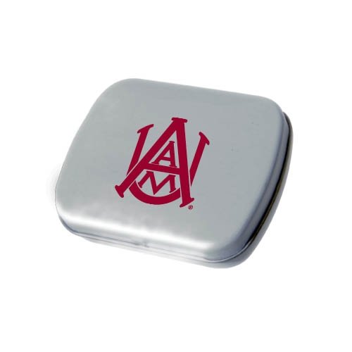 Alabama A&m Silver Rectangular Peppermint Tin ‘official Logo’ logo