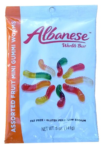 Albanese Assorted Fruit Gummy Worms logo