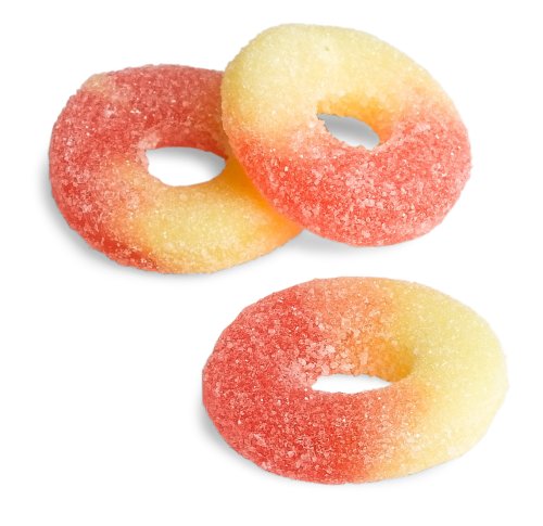 Albanese Assorted Peach Rings, Sugar Free, 4.5 Pound Bags, Pack of 2 logo