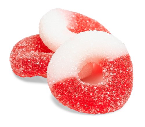 Albanese Cherry Red, white, Gummi Rings, 4.5 Pound Bags, Pack of 2 logo