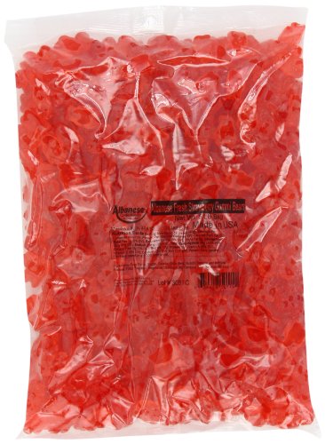 Albanese Fresh Strawberry Gummi Bears, 5 Pound Bags, Pack of 2 logo