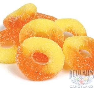 Albanese Passionate Peach Orange, yellow Gummi Rings, 4.5 Pound Bags logo