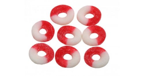 Albanese Red Cherry Gummi Rings Candy – 4 Lbs logo