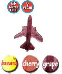 All Natural, Gluten Free, Vegan Airplane Lollipop logo