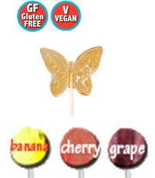 All Natural, Gluten Free, Vegan Butterfly Lollipop logo