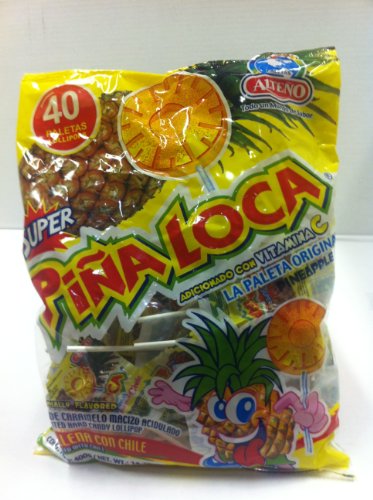 Alteno Super Pina Loca (pineapple With Chili Lollipop), 40 Pieces logo