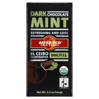 Alter Eco Fair Trade Dark Chocolate, Mint, Organic, 3.5 Oz, (Pack of 3) logo