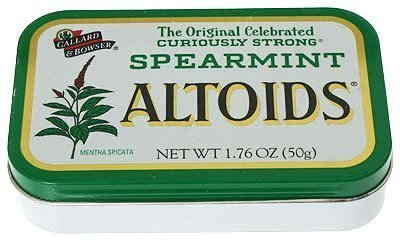 Altoids Curiously Strong Mints – Spearmint 1.76 Oz (Pack of 6) logo