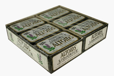 Altoids Mints Liquorice 12 Tins logo