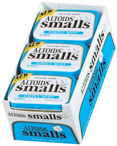 Altoids Smalls Pocket Size Simply Mint Sugar Free Mint Tins – 9 Pack of .37 Oz (50 Mints) logo