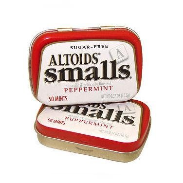 Altoids Sugar Free Small Mints – Peppermint, 50 Mints, Pocket Size Tin, 9 Count logo