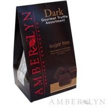 Amber Lyn Dark Chocolate Sugar Free Belgian Chocolate Bites, 5 ounce, Pack of 5 logo