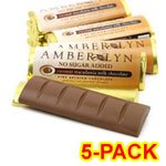 Amber Lyn Sugar Free Dark Chocolate Coconut Macadamia Candy Bar, 5/pk logo