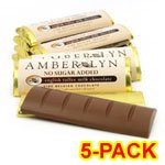 Amber Lyn Sugar Free Milk Chocolate English Toffee Candy Bar, 5/pk logo