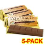 Amber Lyn Sugar Free Milk Chocolate Mint Candy Bar, 5/pk logo