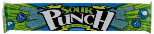 American Licorice Sour Punch Straws, Blue Raspberry, 2 ounce Boxes, Pack of 24 logo