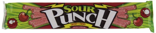 American Licorice Sour Punch Straws, Cherry, 2 ounce Boxes, Pack of 24 logo