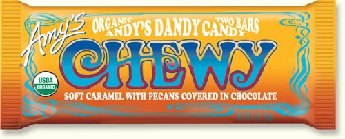 Amy’s Chewy Pecan Candy Bar, 1.5oz, Pack of 12 logo