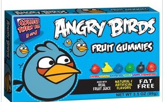 Angry Birds Blue Bird Gummies, 3.5 Ounce Boxes, Pack of 12 logo