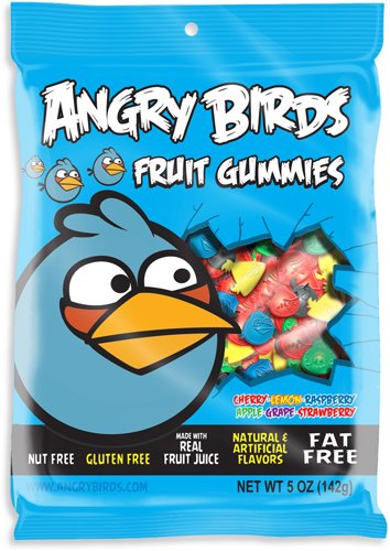Angry Birds Blue Bird Gummies, 5 Ounce Bags, Pack of 12 logo