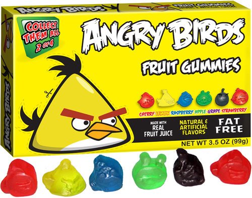 Angry Birds Fruit Gummies, Yellow Bird, 3.5 Oz., Pack of 12 logo