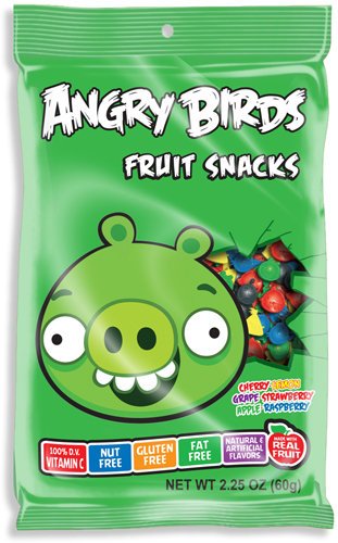 Angry Birds Green Bird Gummies, 5 Ounce Bags, Pack of 12 logo