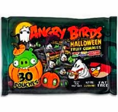 Angry Birds Halloween Fruit Gummies 1 Bag Of 30 Pouches logo