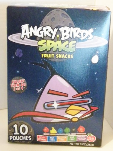 Angry Birds Space Fruit Snacks – Purple Box – 1 9oz – 10 Pouches logo