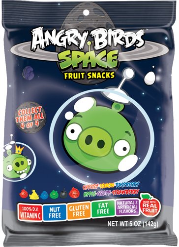Angry Birds Space Green Bird Gummies, 5 Ounce Boxes, Pack of 12 logo