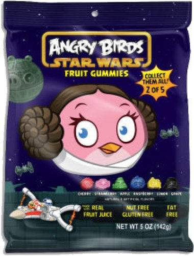 Angry Birds Star Wars Fruit Gummies 5oz Bag – Leia (3 Bags) logo