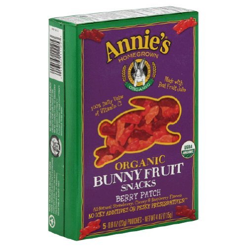 Annie’s Homegrown Berry Patch Organic Bunny Fruit Snacks, 5-count Pouches, Pack of 6 logo