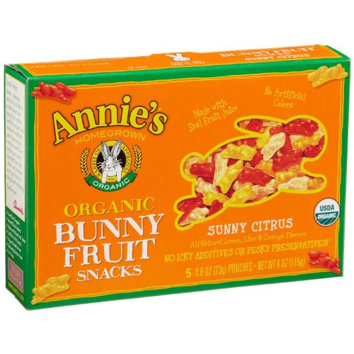 Annie’s Homegrown Sunny Citrus Organic Bunny Fruit Snacks, 4 Ounce, Pack of 2 logo