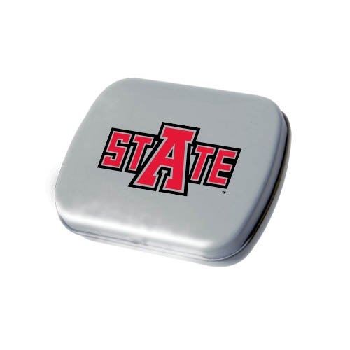 Arkansas State Silver Rectangular Peppermint Tin ‘a State’ logo