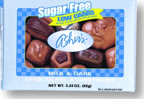 Asher’s Chocolates Sugar Free Chocolate Assorted, 3.25 ounce Boxes (Pack of 3) logo