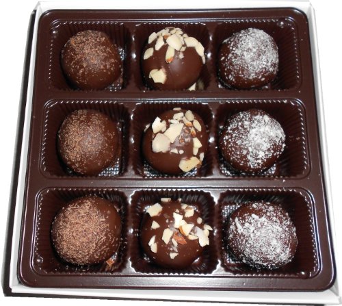 Assorted Dark Chocolate Marzipan Truffles 9 Pcs logo