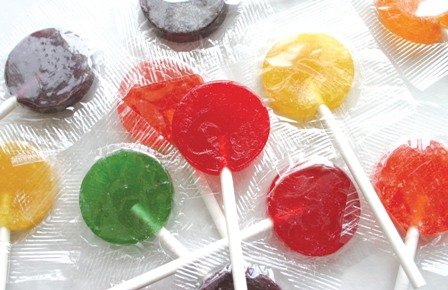 Assorted Fruit Lollipops (5lb Bag) logo