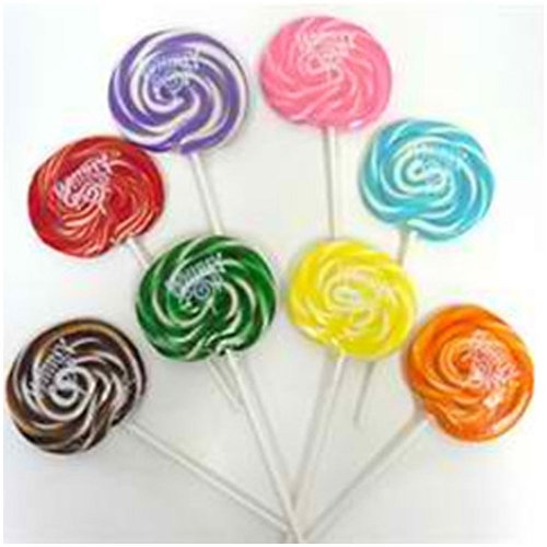 Assorted Fruity Whirly Pops 24 Lollipops logo