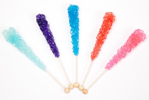 Assorted Wrapped Rock Candy Sticks (10 Pieces) logo