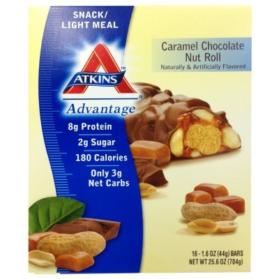 Atkins Snack/light Meal – Caramel Chocolate Nut Roll – 16 Ct. logo