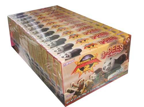 Ausome Candy Kung Fu Panda Theme 3 Dees Gummy Candies Movie Theatre Concession Candy Boxes (Pack of 12) logo