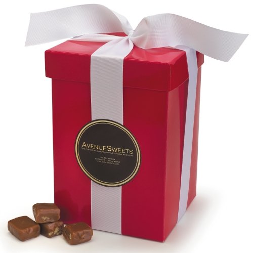 Avenuesweets Hi Wall Red Gift Box With Gourmet Caramels logo