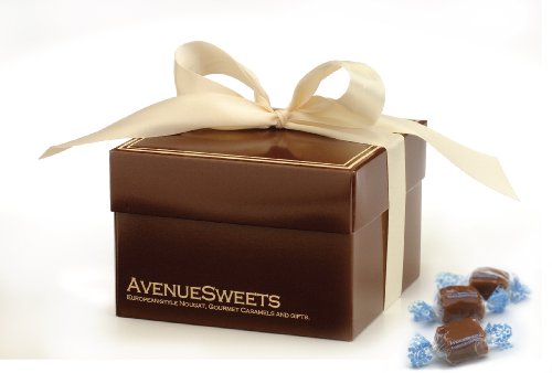 Avenuesweets Sea Salt Caramels – 1 Lb. Box logo