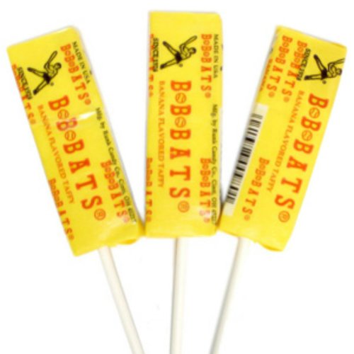 B B Bats Banana Old Fashioned Taffy Pops 1lb Bag logo