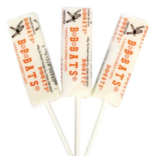 B B Bats Vanilla Old Fashioned Taffy Pops 1lb Bag logo