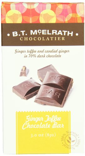 B.T. Mcelrath Chocolate Bar 70%, Ginger Toffee, 3 Ounce logo