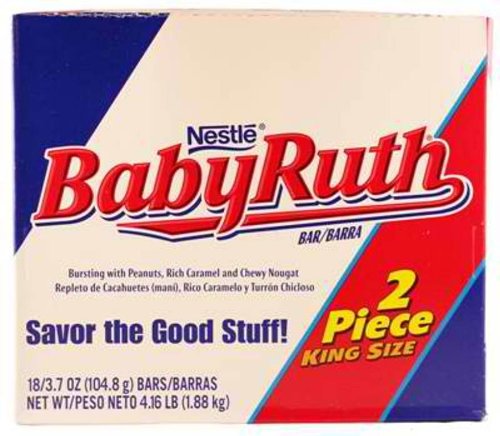 Baby Ruth King Size Peanut With Caramel Bar 18ct logo