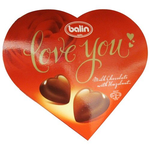 Balin Love You Milk Chocolate With Hazelnut In Heart Box logo